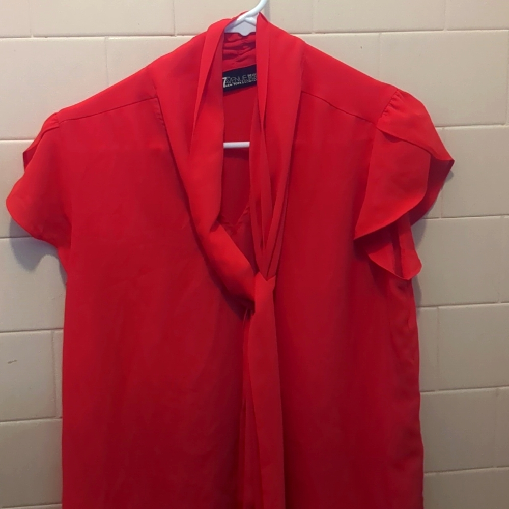 Red pepper blouse shortsleeve